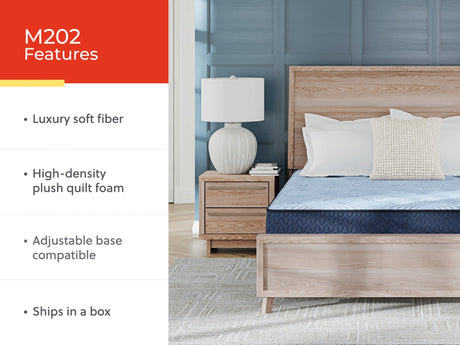 Dellyn 10 Hybrid Light Blue Full Mattress by Ashley at Eve Furniture
