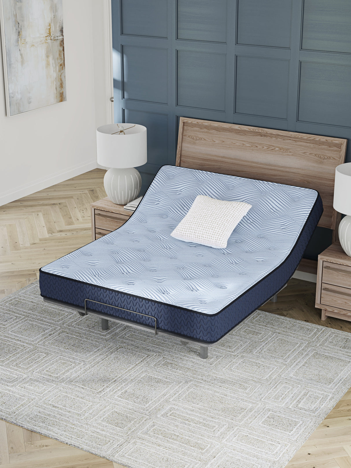 Dellyn 10 Hybrid Light Blue Full Mattress by ASHLEY FURNITURE at Eve Furniture