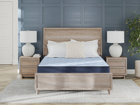 Dellyn 10 Hybrid Light Blue Queen Mattress by Ashley at Eve Furniture