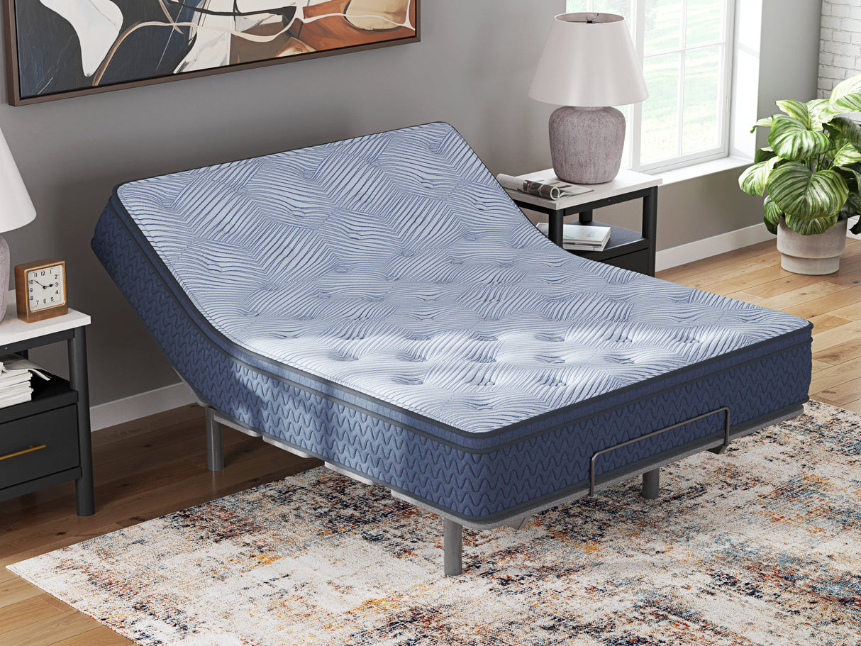 Dellyn 12 Hybrid Light Blue Twin Mattress by Ashley at Eve Furniture
