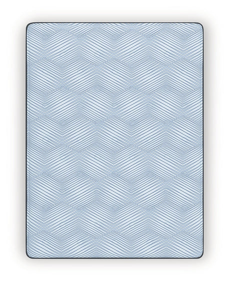 Dellyn 12 Hybrid Light Blue Twin Mattress by Ashley at Eve Furniture