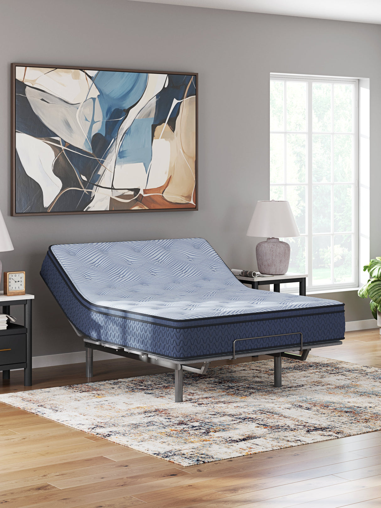 Dellyn 12 Hybrid Light Blue Twin Mattress by ASHLEY FURNITURE at Eve Furniture