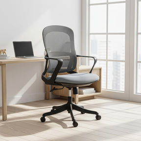 Delo Gray Office Chair by Zuomod at Eve Furniture