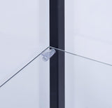 Delphinium Black/Clear 5-Shelf Glass Curio Cabinet by Coaster at Eve Furniture