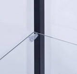 Delphinium Black/Clear 5-Shelf Glass Curio Cabinet by Coaster at Eve Furniture