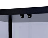 Delphinium Black/Clear 5-Shelf Glass Curio Cabinet by Coaster at Eve Furniture