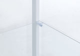 Delphinium White 4-Shelf Clear Glass Curio Display Cabinet by Coaster at Eve Furniture