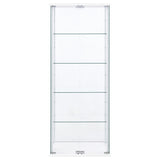 Delphinium White 4-Shelf Clear Glass Curio Display Cabinet by Coaster at Eve Furniture