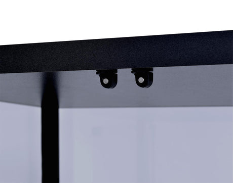 Delphinium Black/Clear 5-Shelf Glass Curio Cabinet by Coaster at Eve Furniture