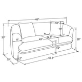 Delroy 2-Seat Stationary Loveseat Aubergine Polyester Upholstery by Coaster at Eve Furniture