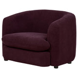 Delroy Stationary Accent Chair Aubergine Polyester Upholstery by Coaster at Eve Furniture
