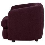 Delroy Stationary Accent Chair Aubergine Polyester Upholstery by Coaster at Eve Furniture
