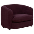 Delroy Stationary Accent Chair Aubergine Polyester Upholstery by Coaster at Eve Furniture
