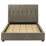 Delsea Light Brown Upholstered Queen Panel Platform Bed by Coaster at Eve Furniture