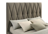 Delsea Light Brown Upholstered Queen Panel Platform Bed by Coaster at Eve Furniture