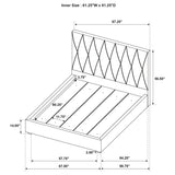 Delsea Light Brown Upholstered Queen Panel Platform Bed by Coaster at Eve Furniture