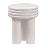Delta Ivory Concrete Side Table by TOV Furniture at Eve Furniture