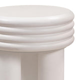 Delta Ivory Concrete Side Table by TOV Furniture at Eve Furniture