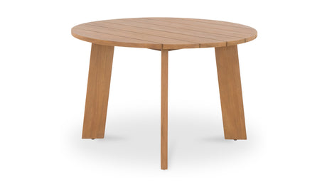 Delta Round Outdoor Dining Table Natural by Moe's Home at Eve Furniture