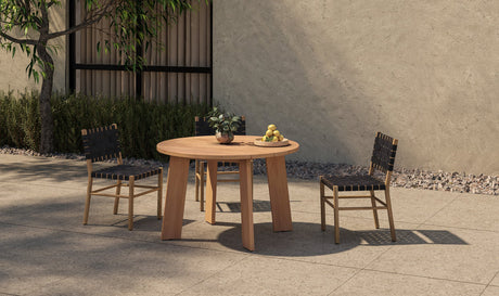 Delta Round Outdoor Dining Table Natural by Moe's Home at Eve Furniture