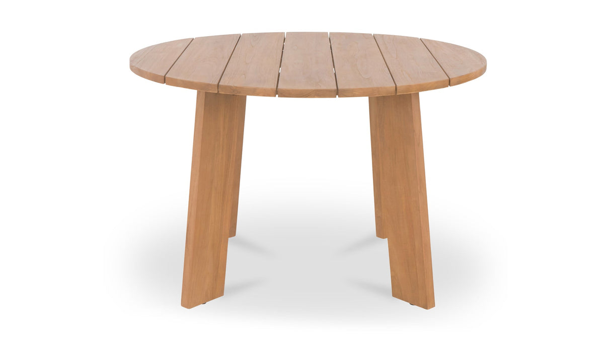 Delta Round Outdoor Dining Table Natural by Moe's Home at Eve Furniture