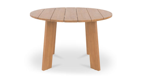 Delta Round Outdoor Dining Table Natural by Moe's Home at Eve Furniture