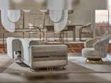 Delux 3-pieces (Sofa & Loveseat & Chair) Livingroom Set in Cream by Furnia at Eve Furniture