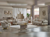 Delux 3-pieces (Sofa & Loveseat & Chair) Livingroom Set in Cream by Furnia at Eve Furniture