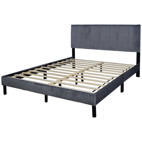 Deluxe Grey Full Platform Bed by Happy Homes at Eve Furniture