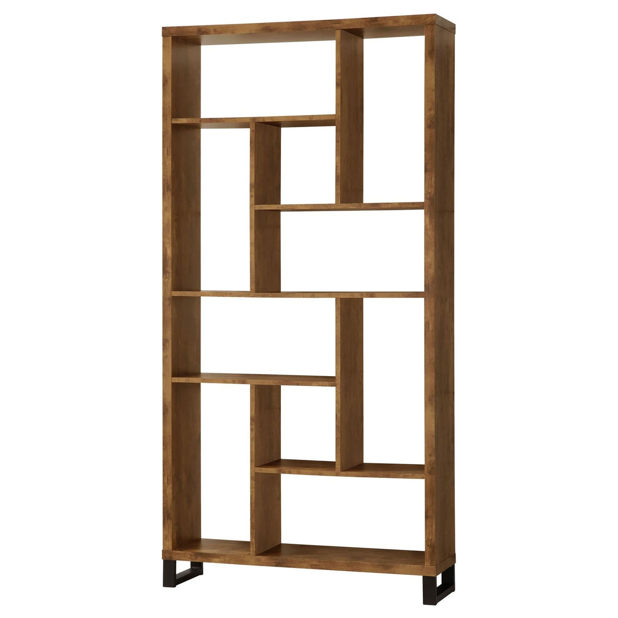 Delwin Antique Nutmeg 10-Shelf Bookcase