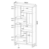 Delwin Antique Nutmeg 10-Shelf Bookcase