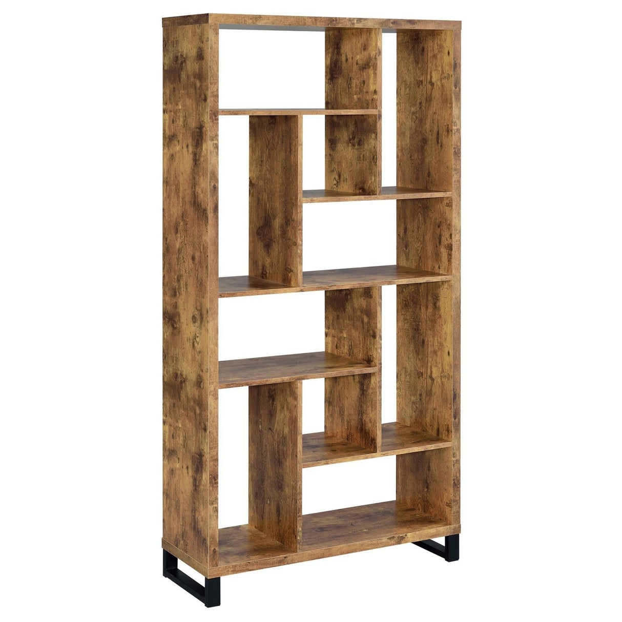 Delwin Antique Nutmeg 10-Shelf Bookcase by Coaster at Eve Furniture