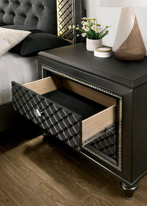 Demetria Metallic Gray Night Stand by Furniture of America at Eve Furniture