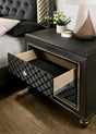 Demetria Metallic Gray Night Stand by Furniture of America at Eve Furniture
