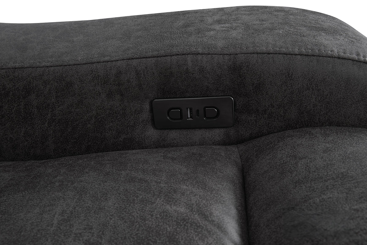 Demetrius Dark Gray Power Loveseat by Furniture of America at Eve Furniture