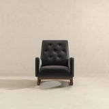 Demetrius Dark Grey Fabric Solid Wood Rocking Chair by Ashcroft Furniture at Eve Furniture