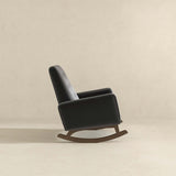 Demetrius Dark Grey Fabric Solid Wood Rocking Chair by Ashcroft Furniture at Eve Furniture