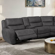 Demetrius Granite Gray Power Sectional by Furniture of America at Eve Furniture