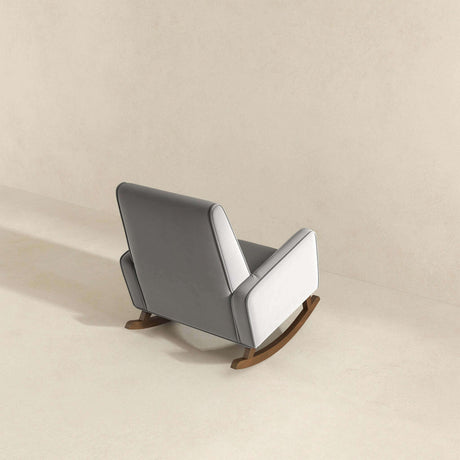 Demetrius Light Grey Fabric Solid Wood Rocking Chair by Ashcroft Furniture at Eve Furniture