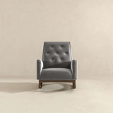 Demetrius Light Grey Fabric Solid Wood Rocking Chair by Ashcroft Furniture at Eve Furniture
