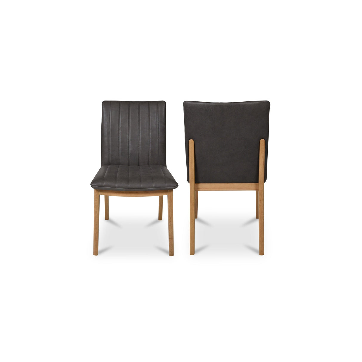 Demi Brown Dining Leather Chair (Set of 2) by MOES at Eve Furniture