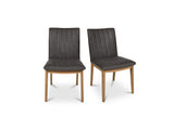 Demi Brown Dining Leather Chair (Set of 2) by MOES at Eve Furniture