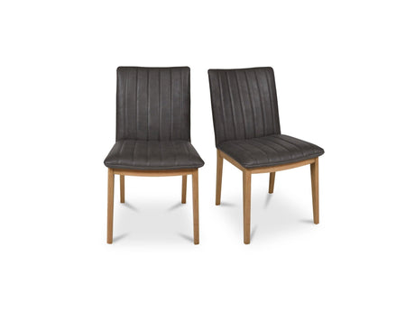 Demi Brown Dining Leather Chair (Set of 2) by MOES at Eve Furniture