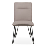 Demi Hairpin Leg Modern Dining Chair in Taupe (Set of 2) by Modus Furniture at Eve Furniture