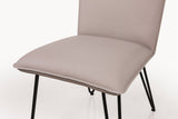 Demi Hairpin Leg Modern Dining Chair in Taupe (Set of 2) by Modus Furniture at Eve Furniture