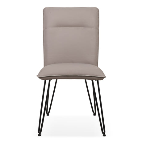 Demi Hairpin Leg Modern Dining Chair in Taupe (Set of 2) by Modus Furniture at Eve Furniture