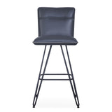 Demi Hairpin Leg Swivel Bar Stool in Cobalt (Set of 2) by Modus Furniture at Eve Furniture