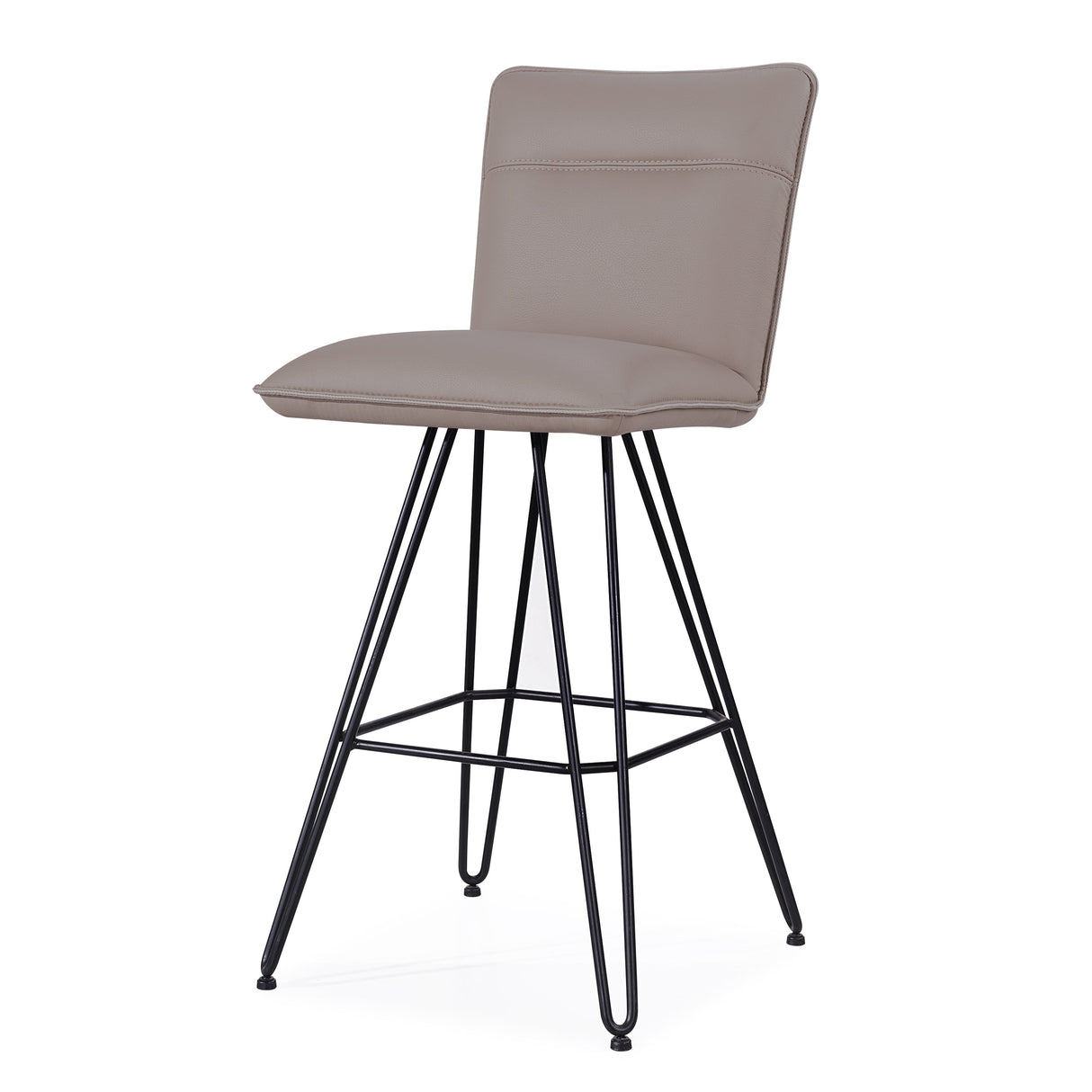 Demi Hairpin Leg Swivel Bar Stool in Taupe (Set of 2) by Modus Furniture at Eve Furniture