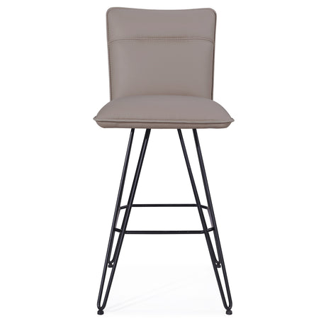 Demi Hairpin Leg Swivel Bar Stool in Taupe (Set of 2) by Modus Furniture at Eve Furniture