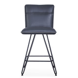 Demi Hairpin Leg Swivel Counter Stool in Cobalt (Set of 2) by Modus Furniture at Eve Furniture